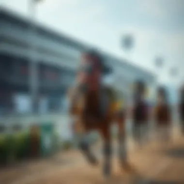 Historical depiction of horse racing