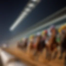 Dynamic racing scene at the racetrack