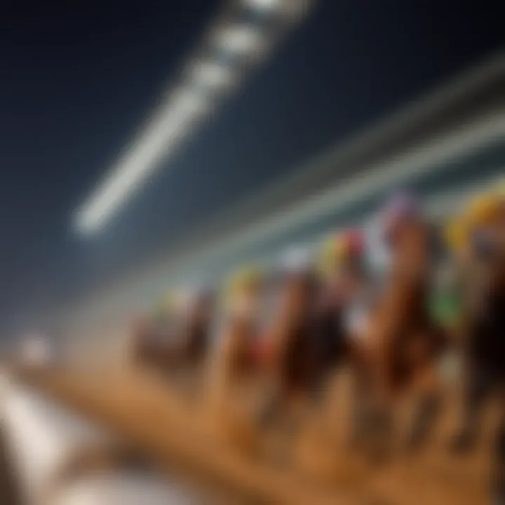 Dynamic racing scene at the racetrack