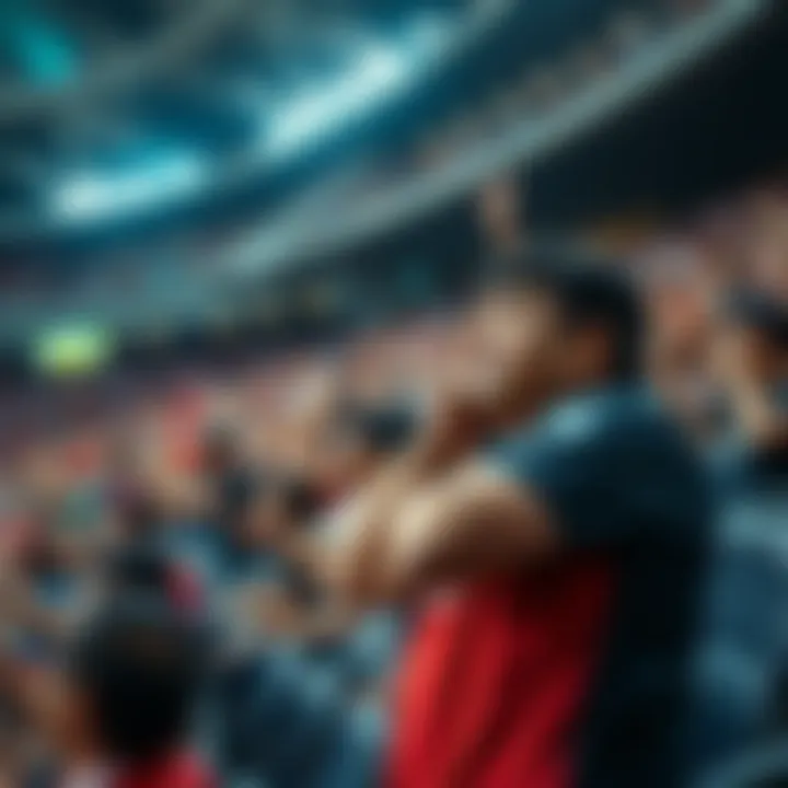 Stadium filled with passionate fans during an Asian Cup match