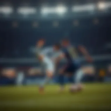 Strategic play unfolding on the pitch during the Asian Cup