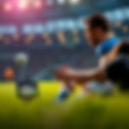 User engaging with live football streaming on a device