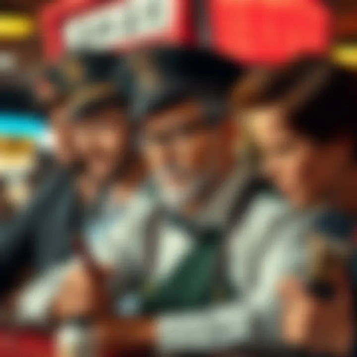 Cultural Icons in Gambling Comics A creative collage of renowned gambling comic characters, highlighting their impact on culture.