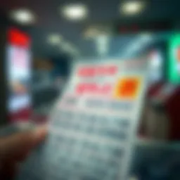 Korean lottery ticket with winning numbers