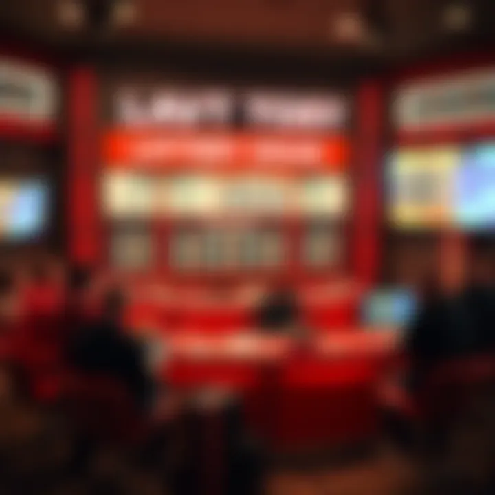 An engaging depiction of the live lottery draw setup