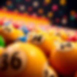 Illustration of lottery balls in vibrant colors