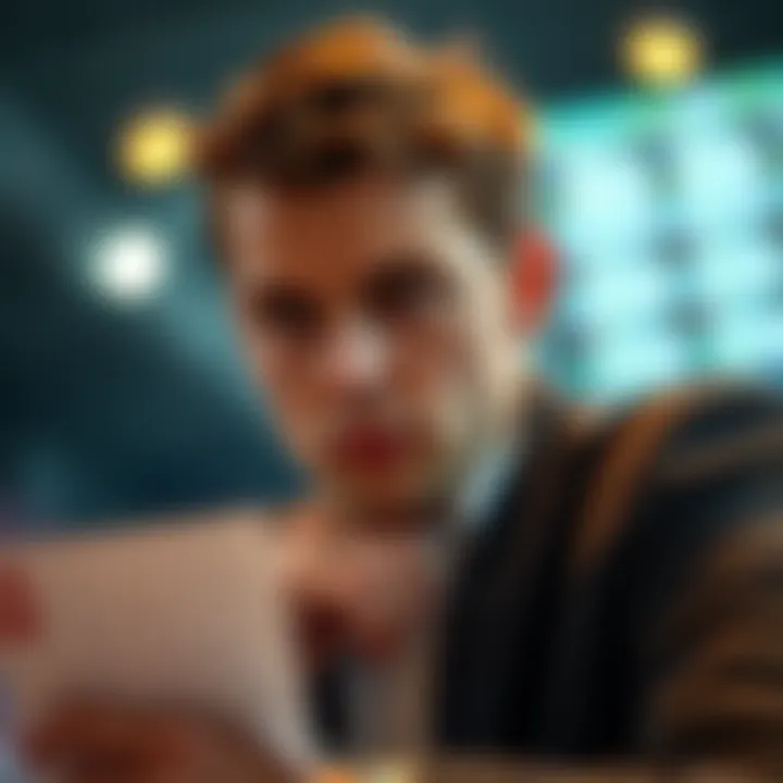 A person contemplating a betting decision