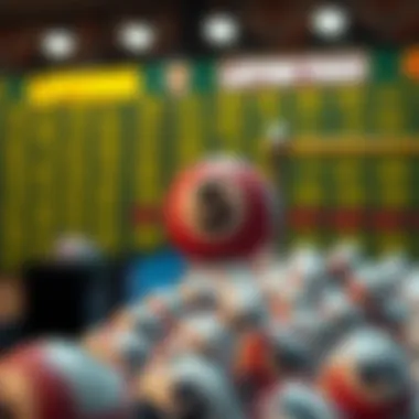 A visual representation of lottery numbers and strategies