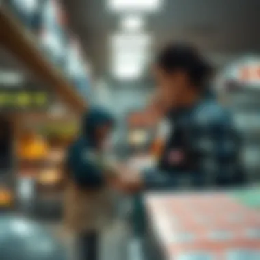 Illustration depicting the excitement of checking lottery numbers