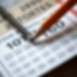 A close-up of a lottery ticket with a pencil and a winning mindset