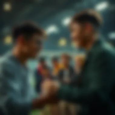 An engaging graphic showcasing community interaction