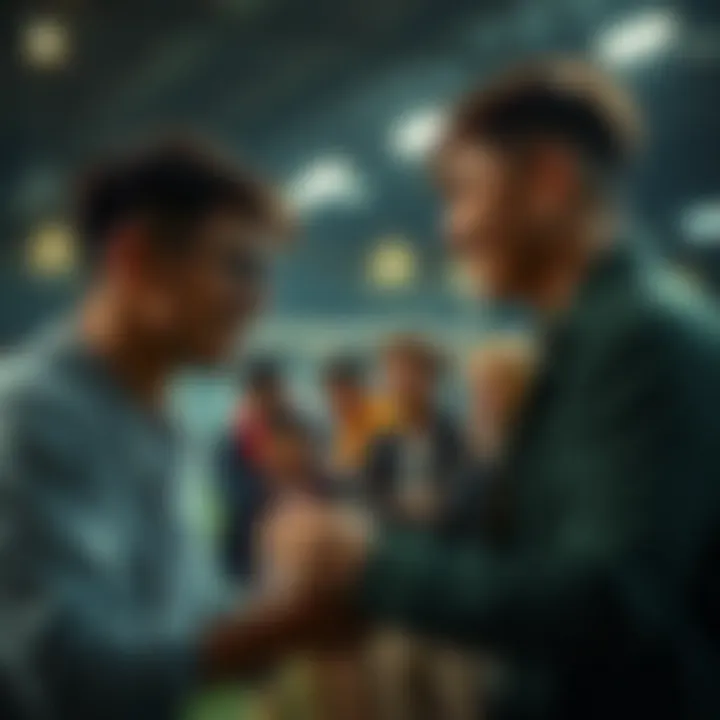 An engaging graphic showcasing community interaction