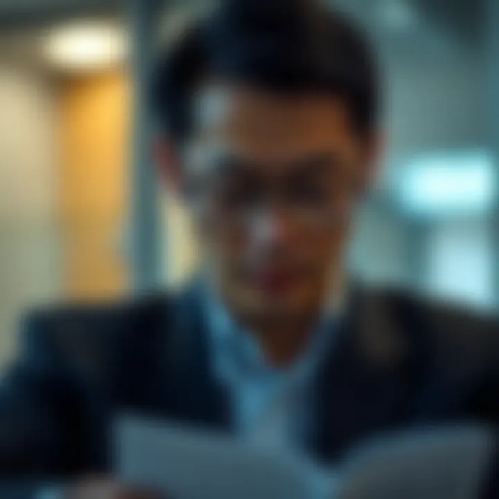 Person reviewing rights and responsibilities