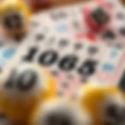 Lotto ticket showcasing various numbers