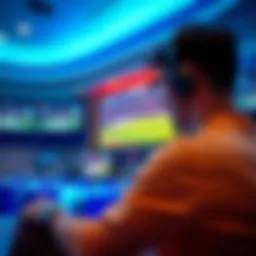A vibrant display of sports streaming interface